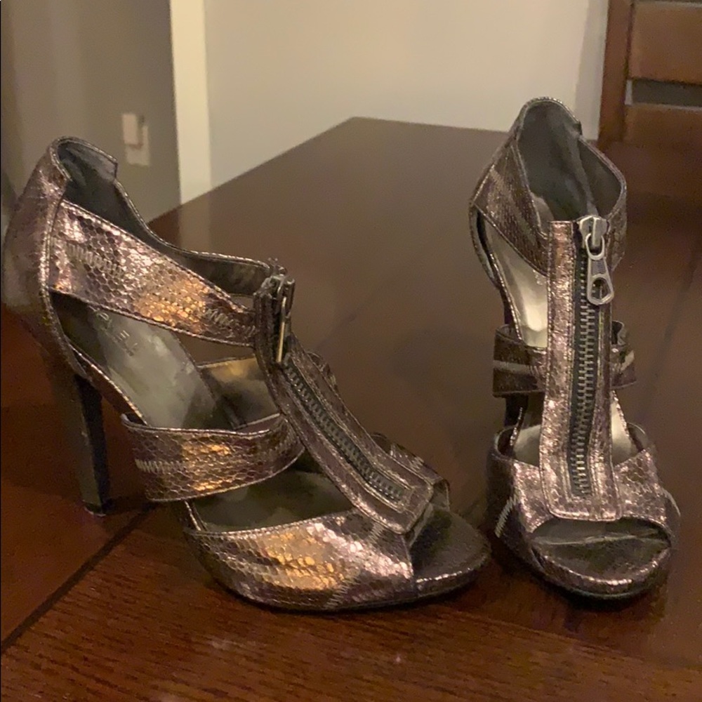 Preview International Faux Metallic Snake Heels